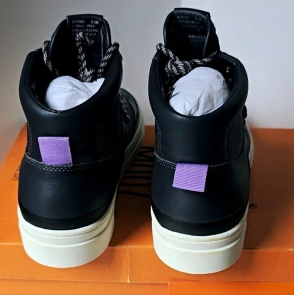 Miz Mooz Alpyne Sneakers Women's size 8.5 Slate Gray, blue Leather NWB Mid/Hi.- - Picture 4 of 13